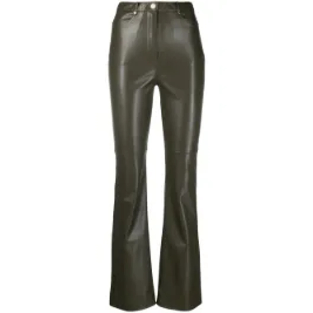 Patrizia Pepe High Waist Green Flared Trousers Size 40